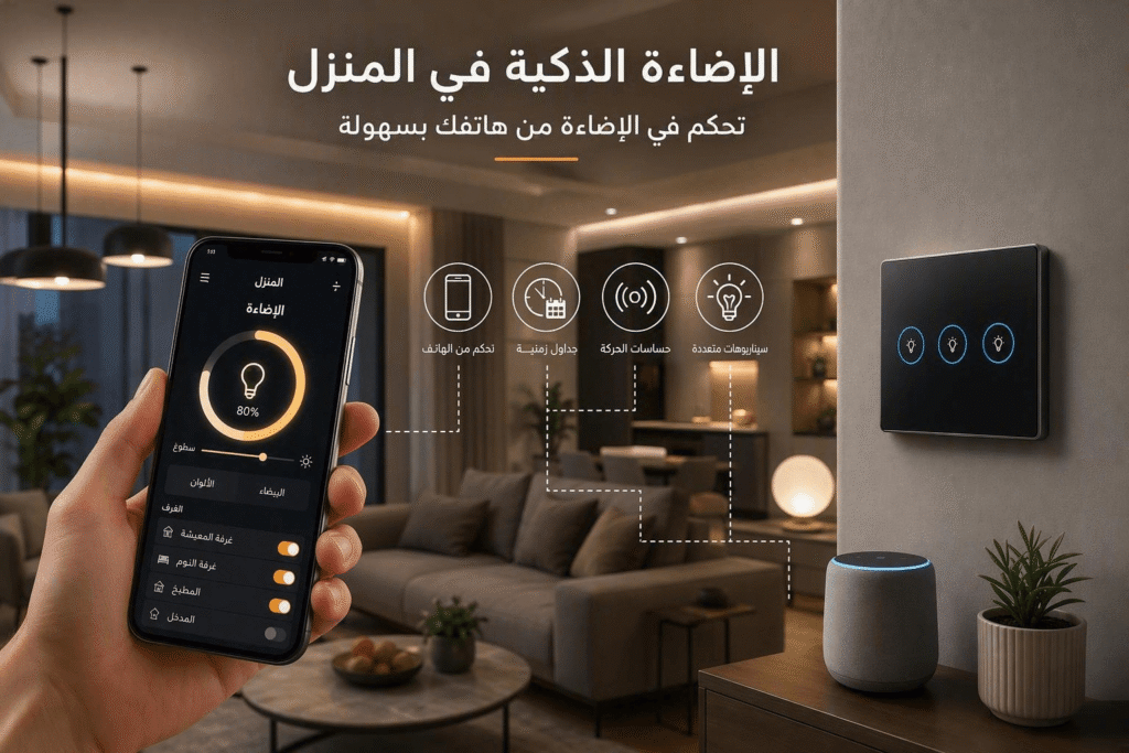 الإضاءة الذكية في المنزل